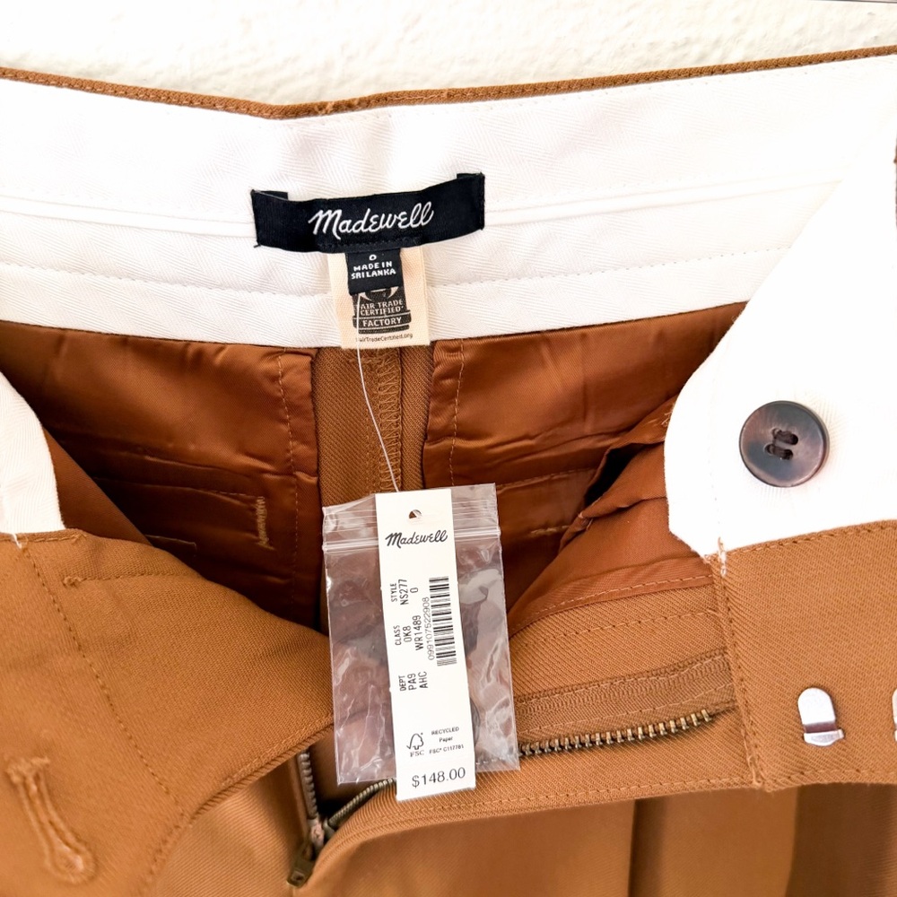 Madewell The Harlow Wool Blend Super Wide-Leg Trouser in Camel - Picture 6 of 9